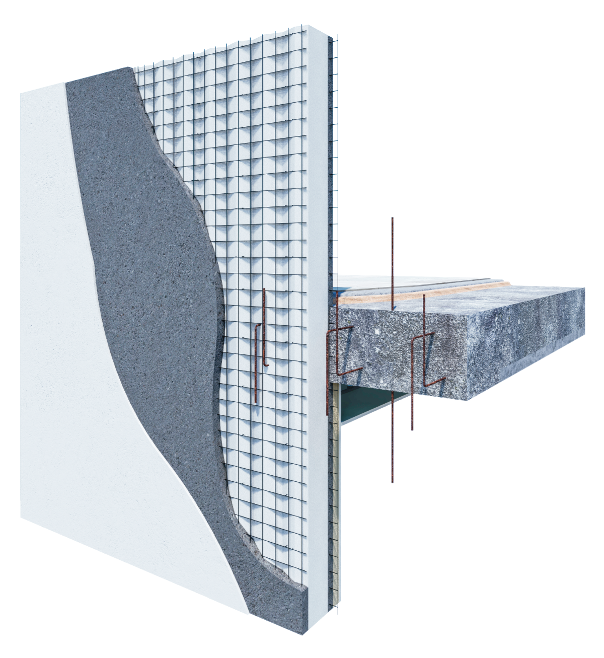 Secção do painel de fechamento Baupanel®
